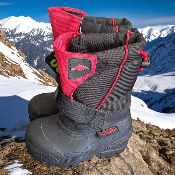 NEW Tundra Red and Black Snow Boots Toddler Size 5 - Picture 1 of 6